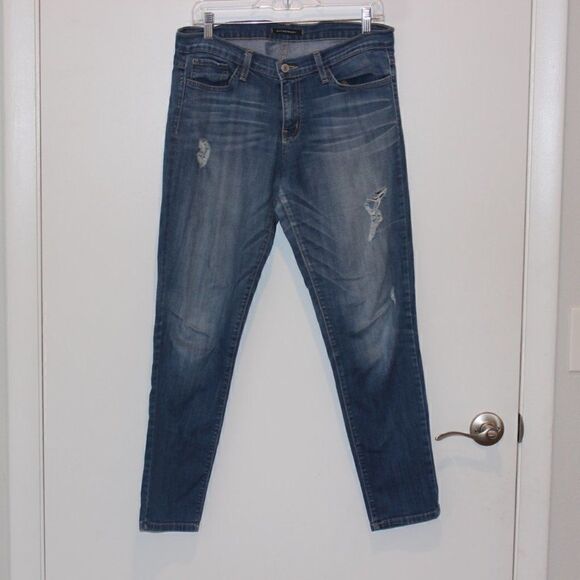 Flying Monkey Blue Mid Rise Ankle Ripped SkinnyJeans Women Size 27 - Picture 2 of 11